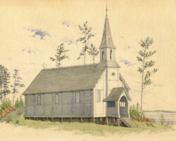Port Townsend, St. Paul's- Sketch by E.T. Coleman