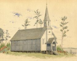 Port Townsend, St. Paul's- Sketch by E.T. Coleman